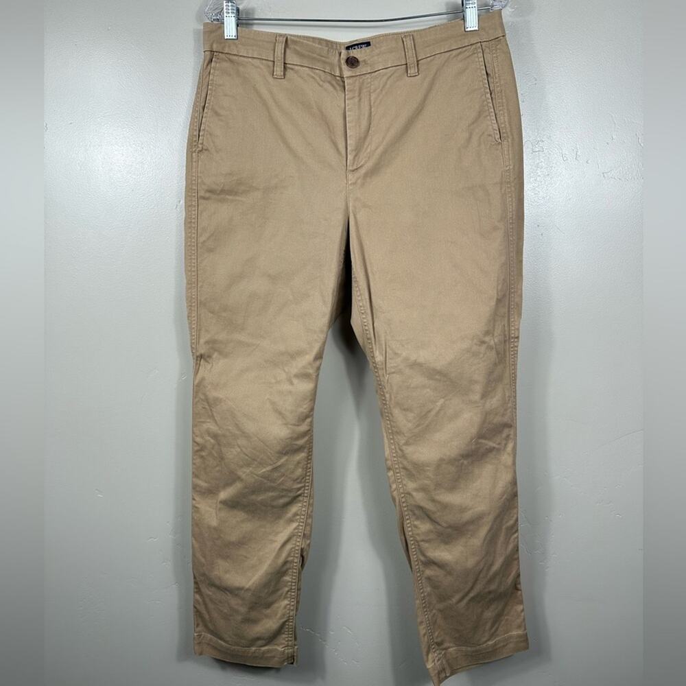 J. Crew Women’s High Rise Girlfriend Chino Pant in Camel Brown Size 10 - Picture 4 of 9